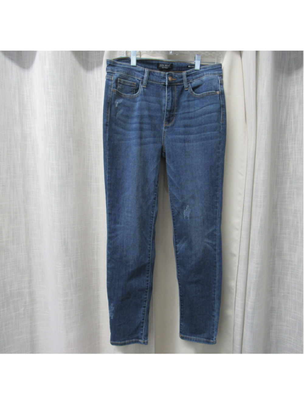 Judy Blue Mid Rise Relaxed Fit Distressed Stretch Jeans Size 11/30 JB82251DK-CO